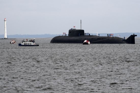 Navy Day parade rehearsal in Kronstadt