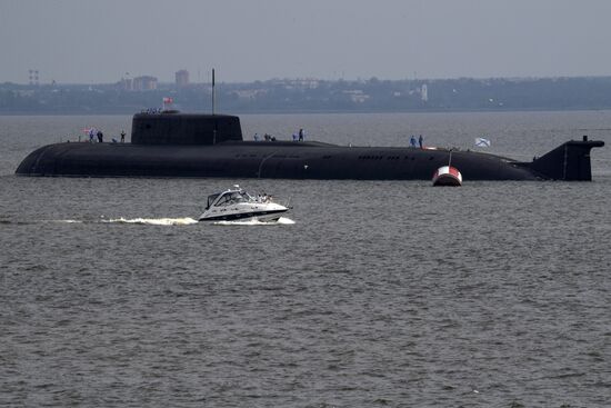 Navy Day parade rehearsal in Kronstadt