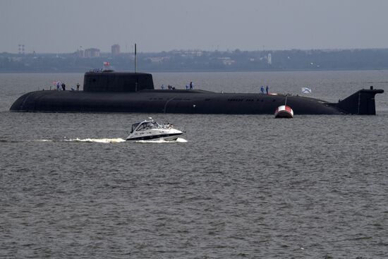 Navy Day parade rehearsal in Kronstadt