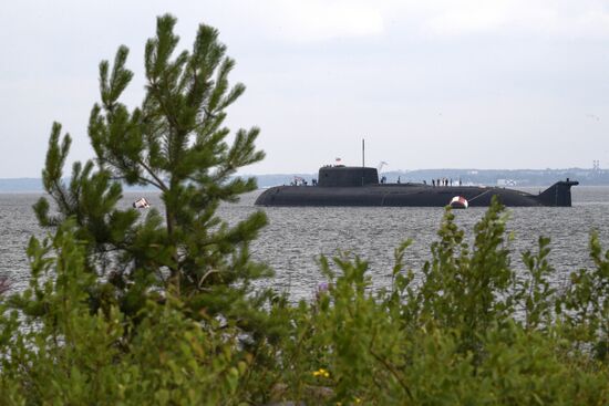 Navy Day parade rehearsal in Kronstadt