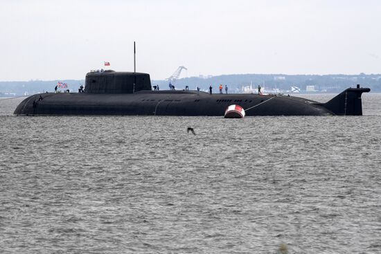 Navy Day parade rehearsal in Kronstadt
