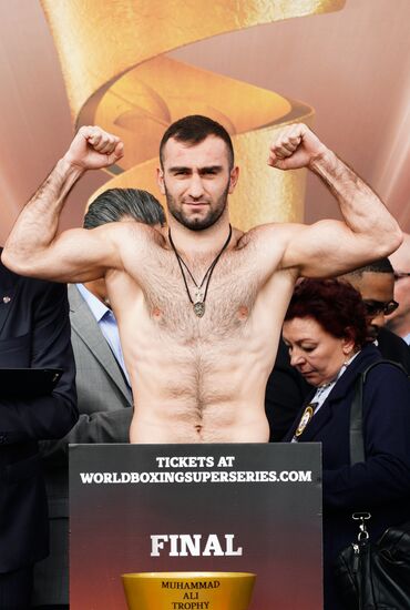 Boxing. Weighing ceremony of Murat Gassiev and Oleksandr Usyk