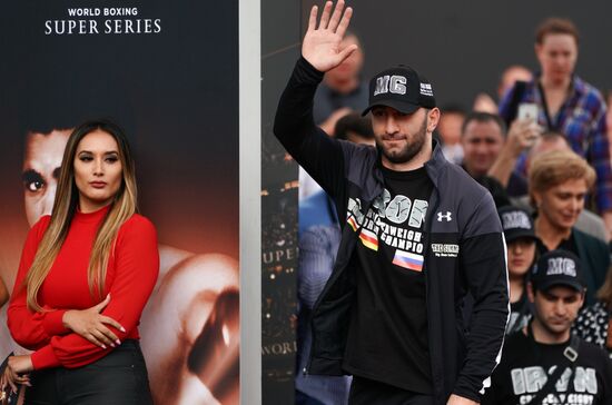 Boxing. Weighing ceremony of Murat Gassiev and Oleksandr Usyk