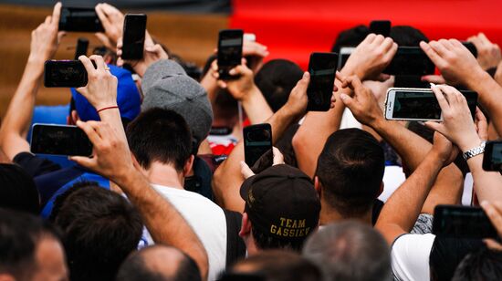 Boxing. Weighing ceremony of Murat Gassiev and Oleksandr Usyk