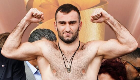 Boxing. Weighing ceremony of Murat Gassiev and Oleksandr Usyk