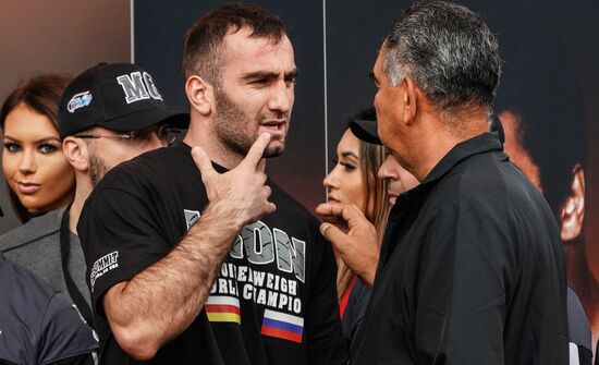 Boxing. Weighing ceremony of Murat Gassiev and Oleksandr Usyk