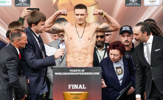 Boxing. Weighing ceremony of Murat Gassiev and Oleksandr Usyk