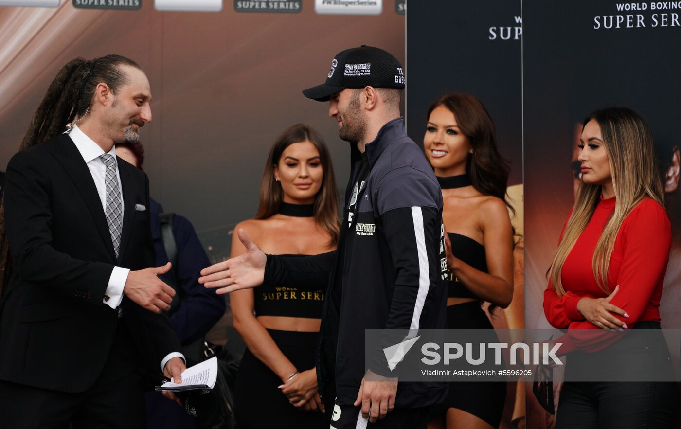 Boxing. Weighing ceremony of Murat Gassiev and Oleksandr Usyk