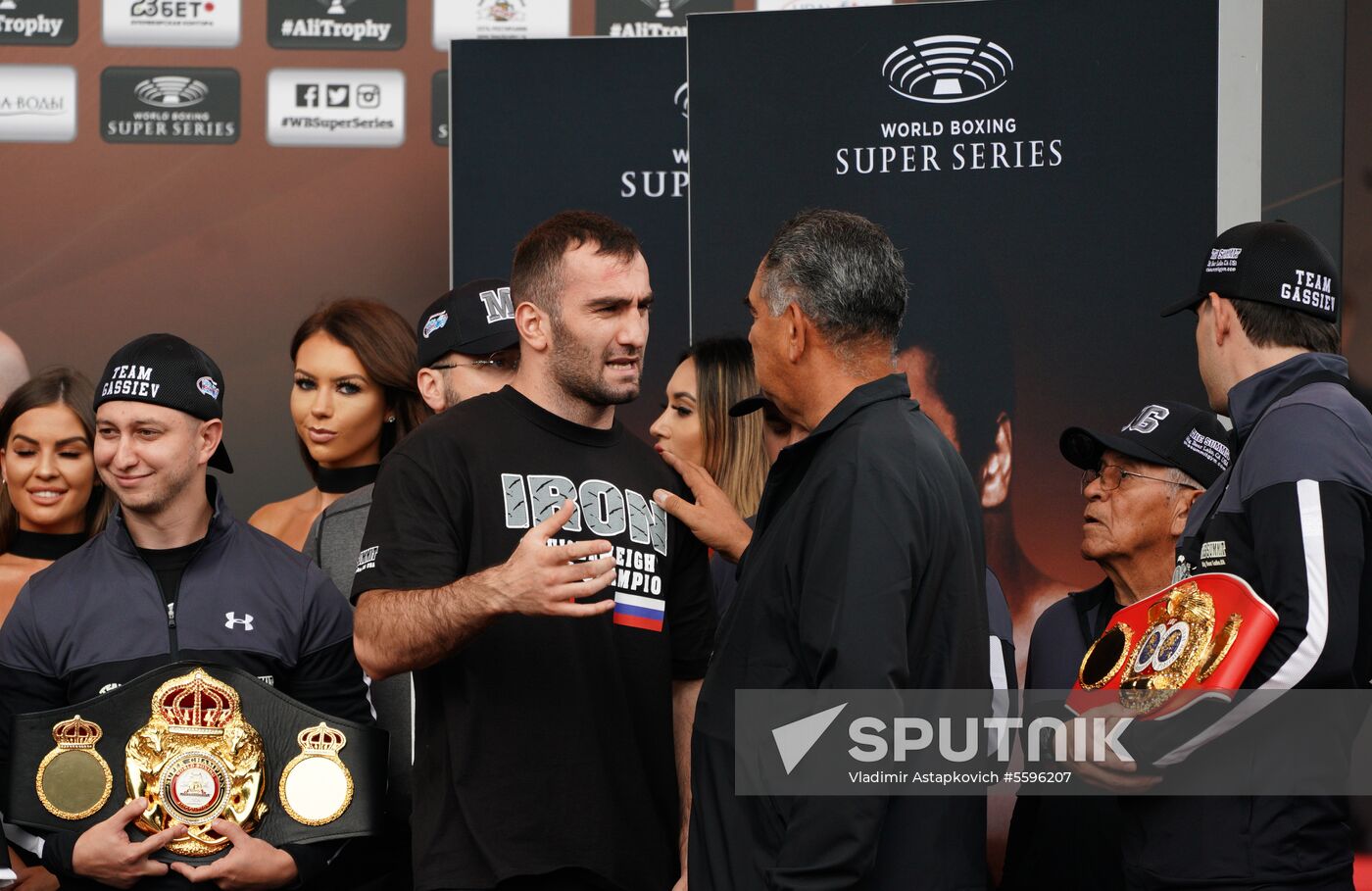 Boxing. Weighing ceremony of Murat Gassiev and Oleksandr Usyk