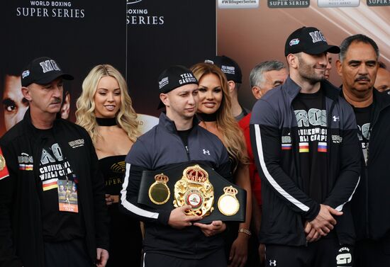 Boxing. Weighing ceremony of Murat Gassiev and Oleksandr Usyk