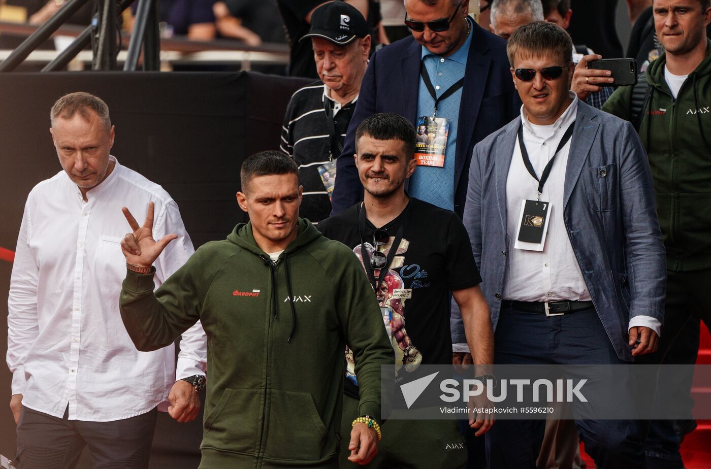 Boxing. Weighing ceremony of Murat Gassiev and Oleksandr Usyk