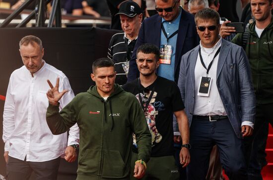 Boxing. Weighing ceremony of Murat Gassiev and Oleksandr Usyk