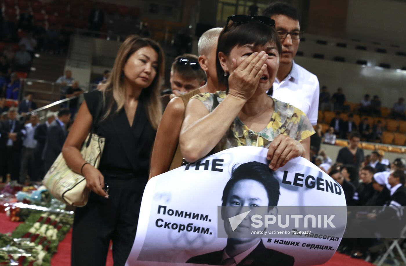 Farewell ceremony for figure skater Denis Ten in Kazakhstan