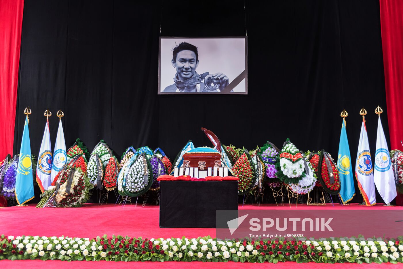 Farewell ceremony for figure skater Denis Ten in Kazakhstan