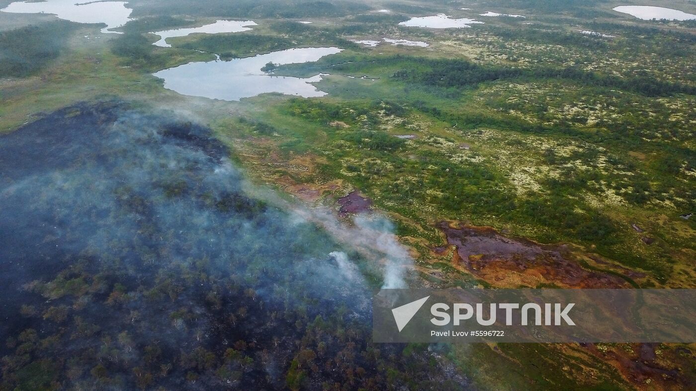 Wild fires in Murmansk Region