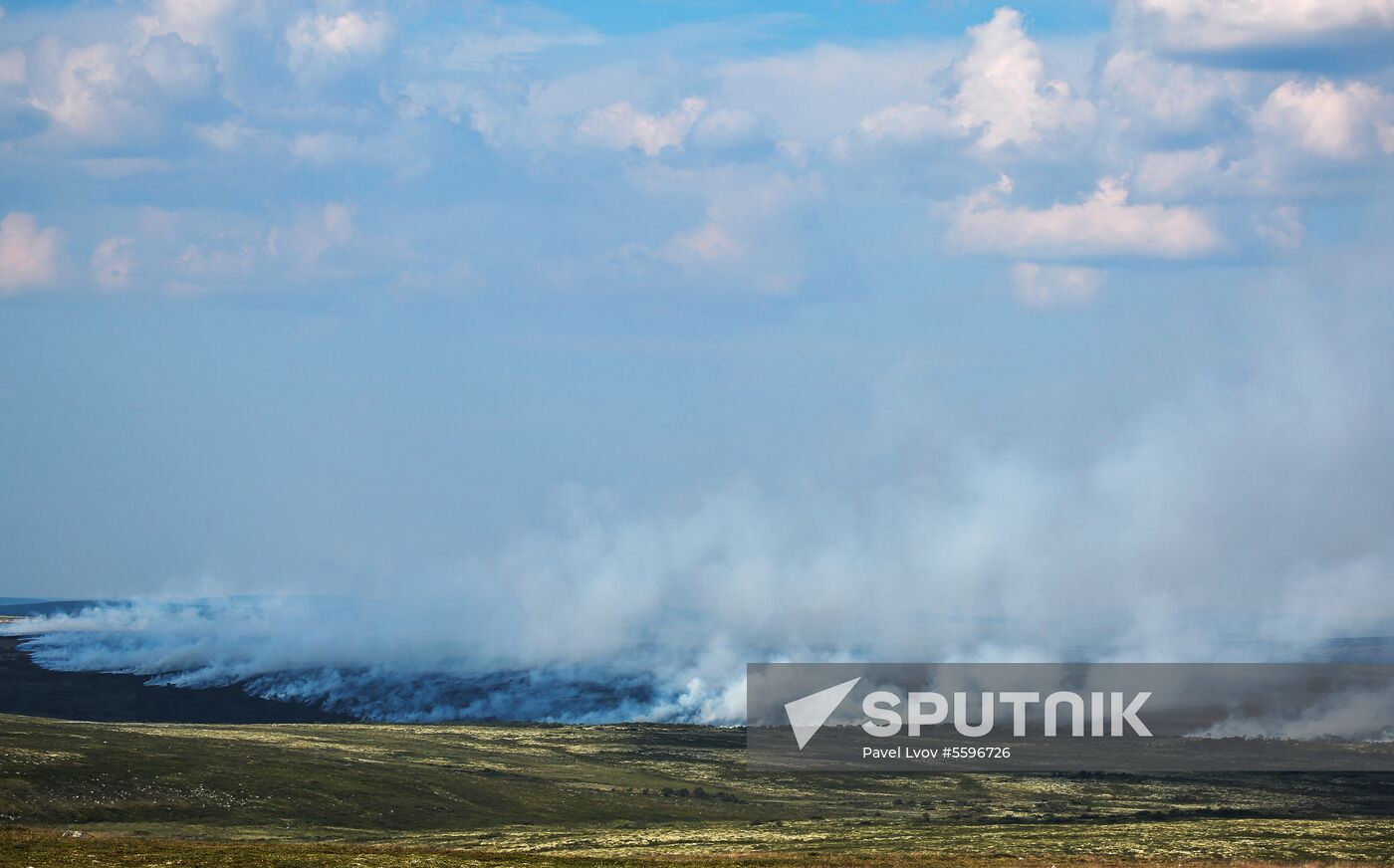 Wild fires in Murmansk Region