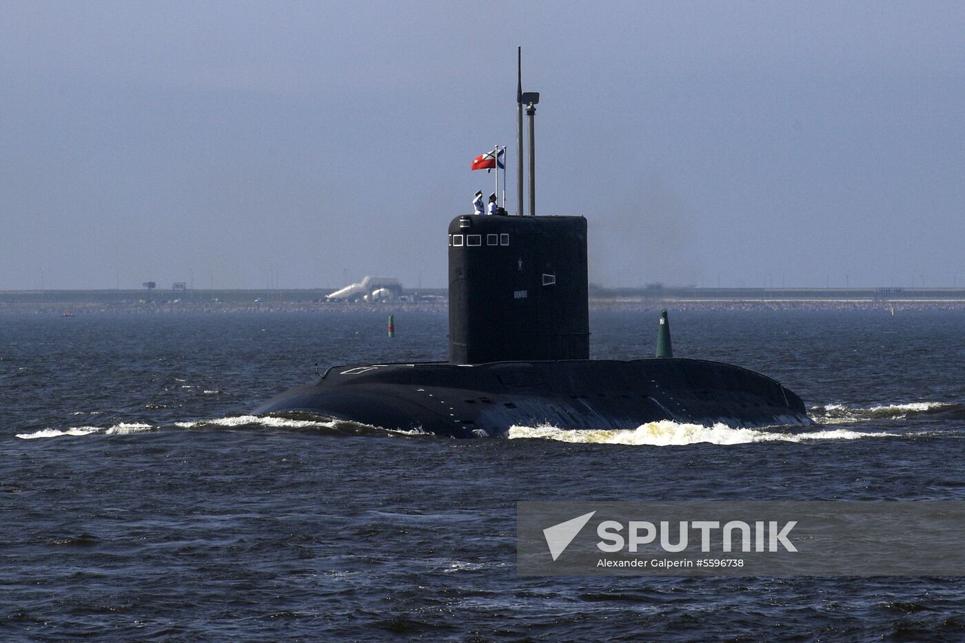 First combined rehearsal of Russian Navy parade