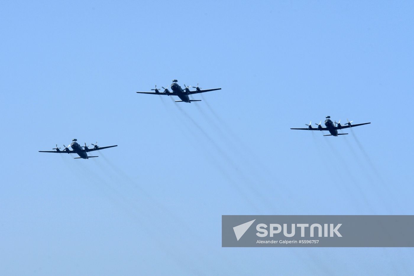 First combined rehearsal of Russian Navy parade