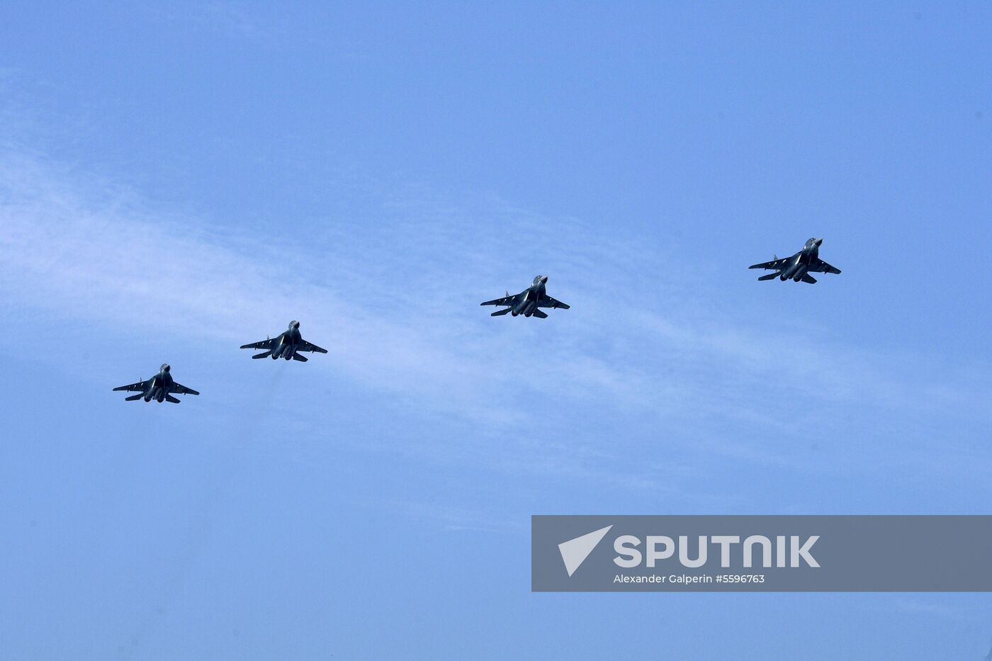 First combined rehearsal of Russian Navy parade