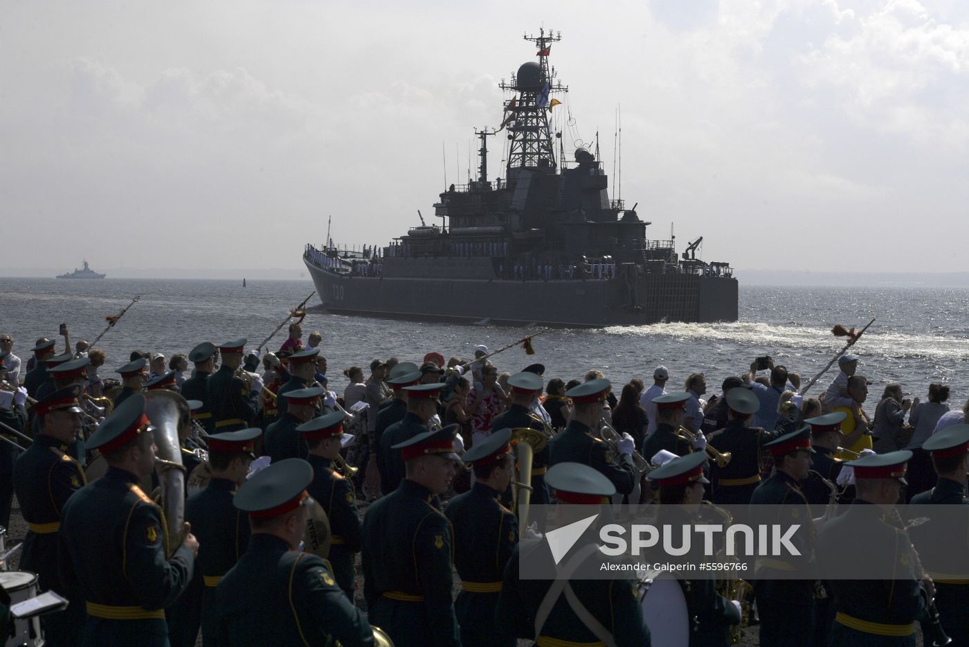 First combined rehearsal of Russian Navy parade