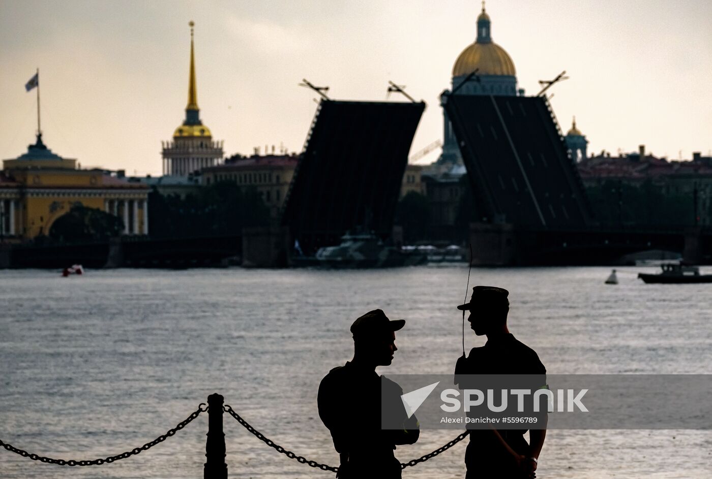 First combined rehearsal of Russian Navy parade