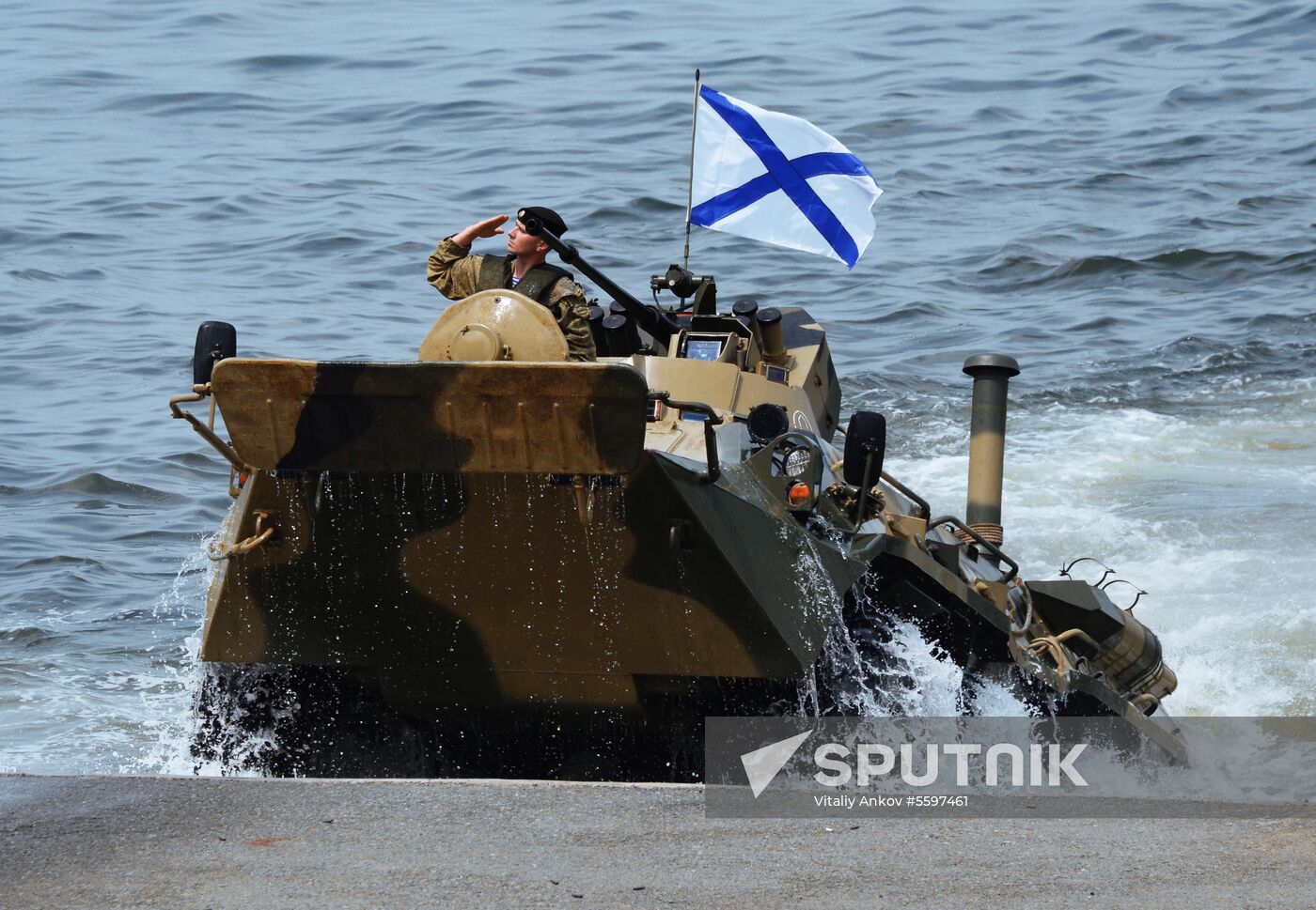 Rehearsal of military sports festival marking Navy Day in Vladivostok