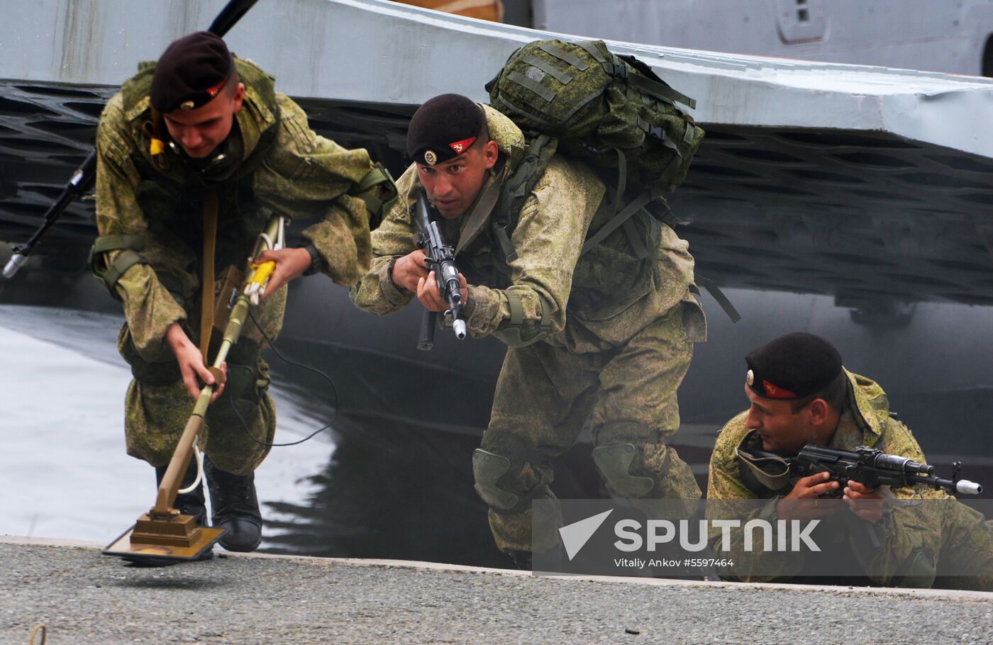 Rehearsal of military sports festival marking Navy Day in Vladivostok