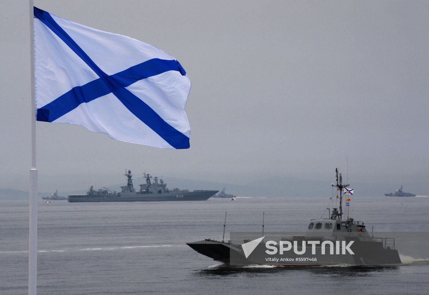 Rehearsal of military sports festival marking Navy Day in Vladivostok