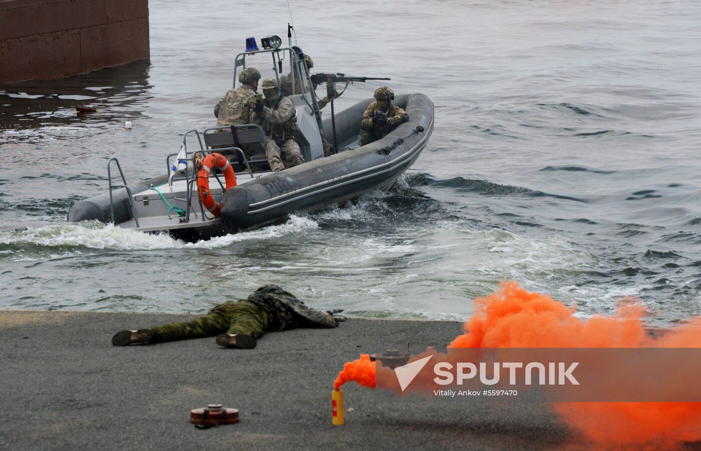 Rehearsal of military sports festival marking Navy Day in Vladivostok