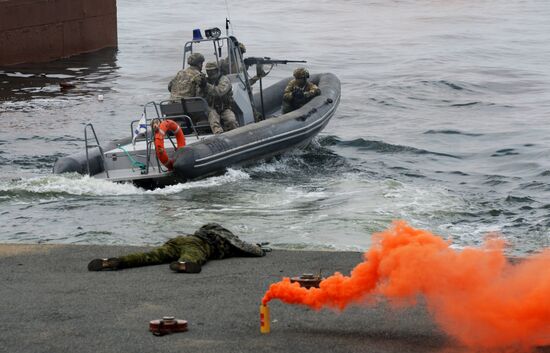 Rehearsal of military sports festival marking Navy Day in Vladivostok