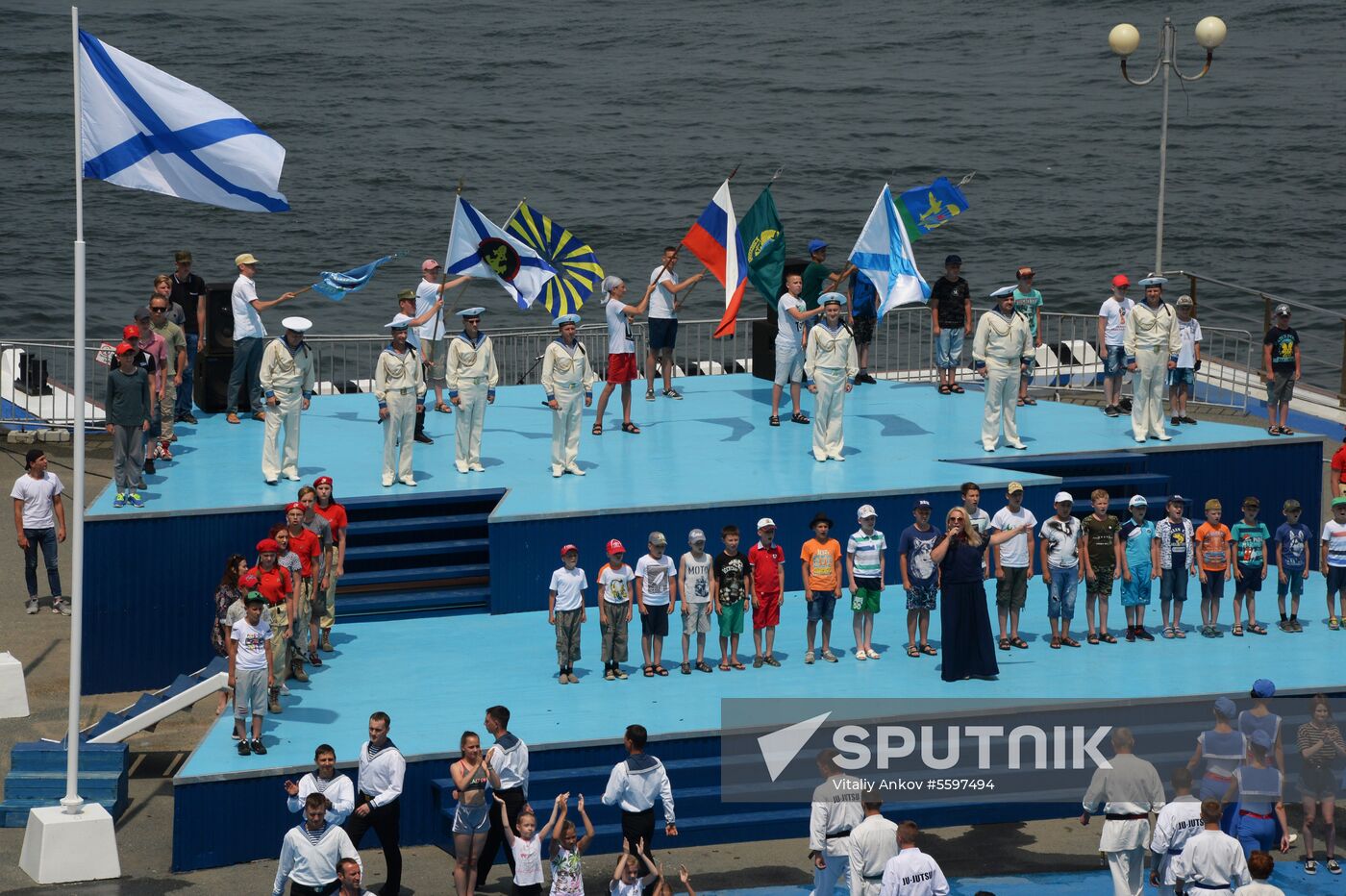 Rehearsal of military sports festival marking Navy Day in Vladivostok