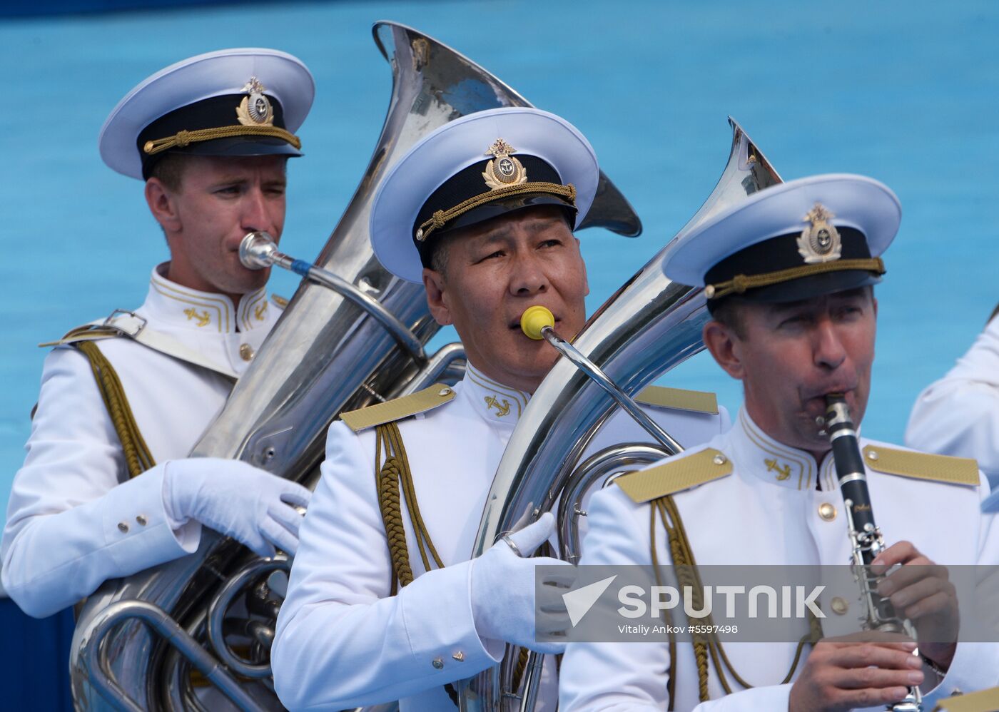 Rehearsal of military sports festival marking Navy Day in Vladivostok