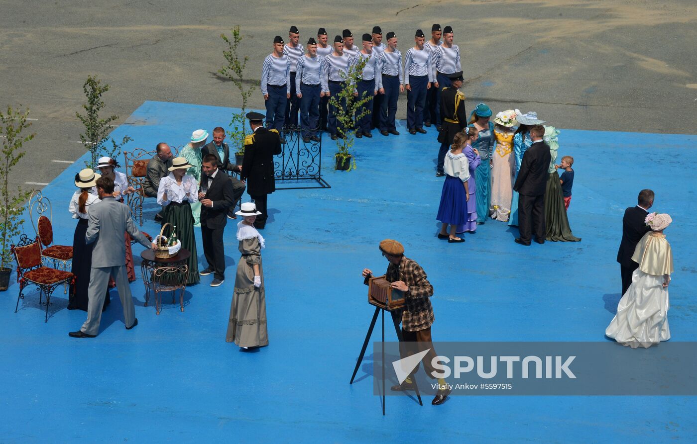 Rehearsal of military sports festival marking Navy Day in Vladivostok