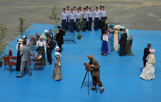 Rehearsal of military sports festival marking Navy Day in Vladivostok