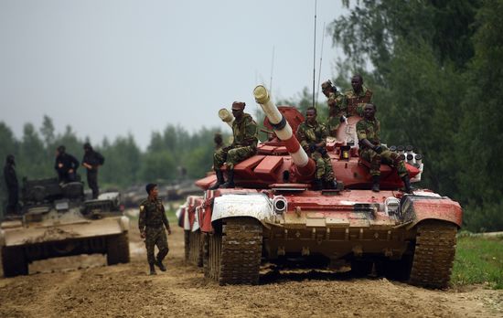 Preparations for Tank Biathlon 2018 international competition