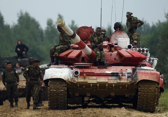 Preparations for Tank Biathlon 2018 international competition