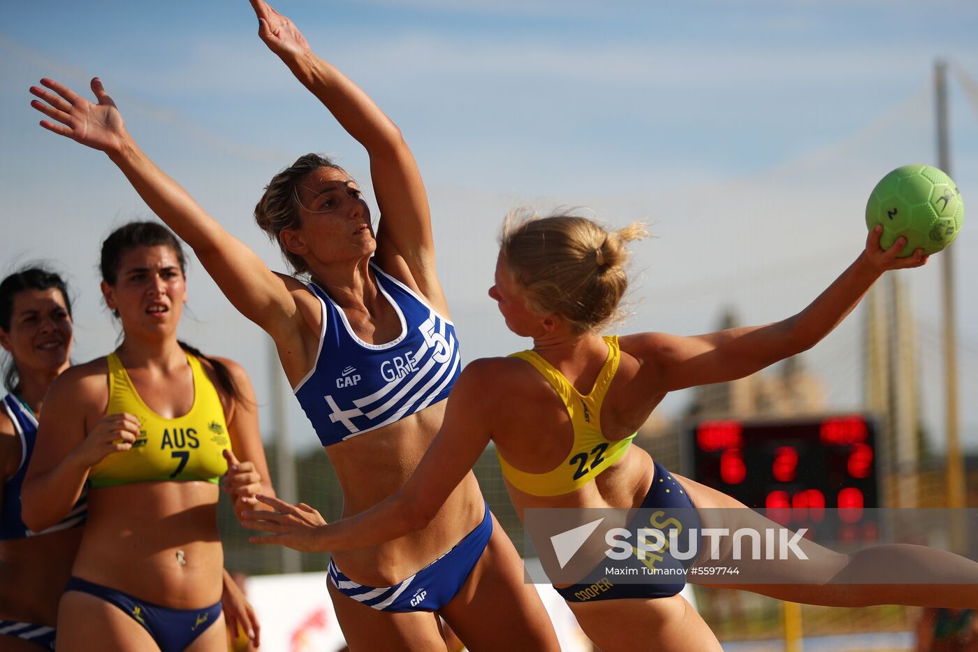 Beach Handball. 2018 World Championships. Day one