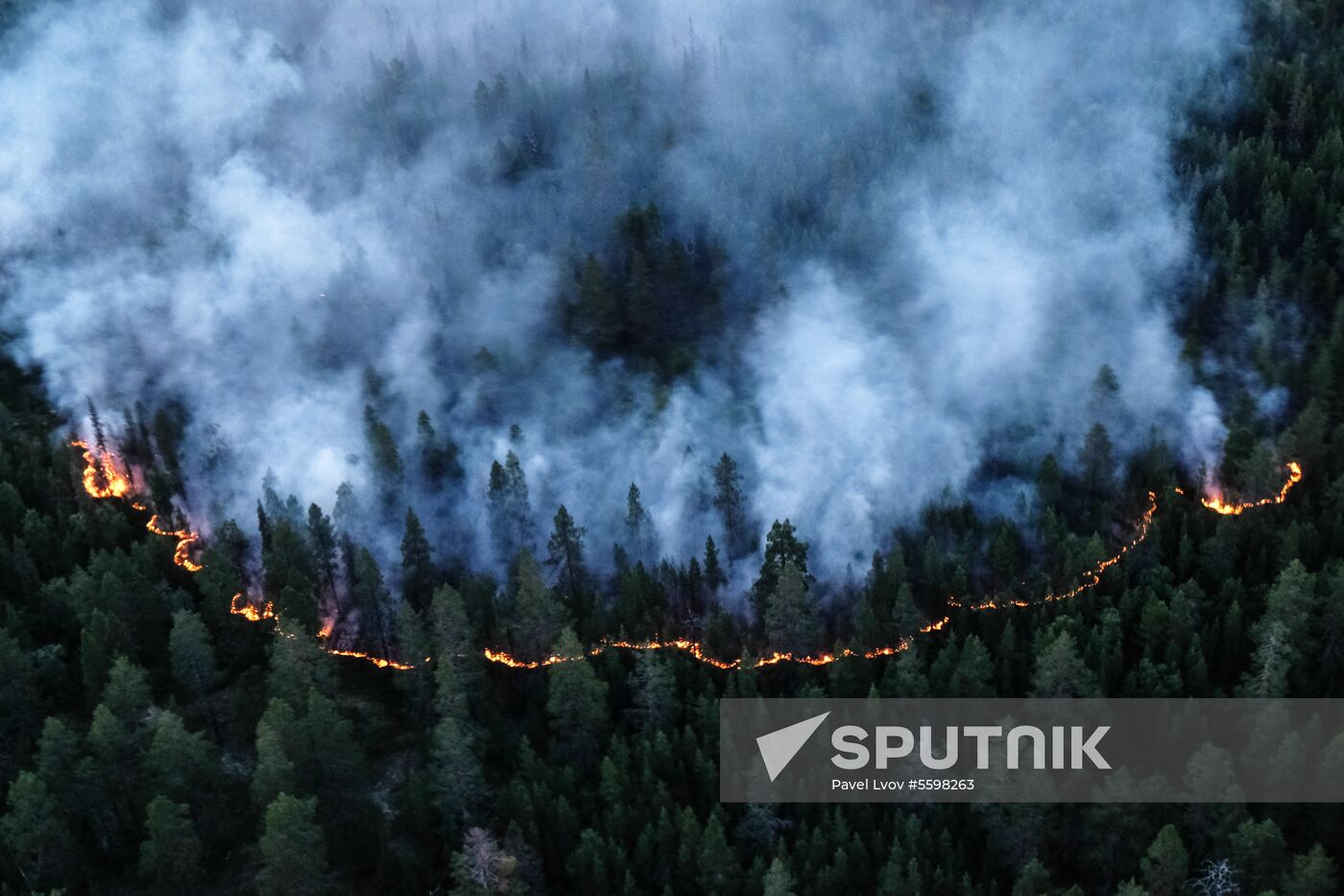 Fire in Murmansk Region