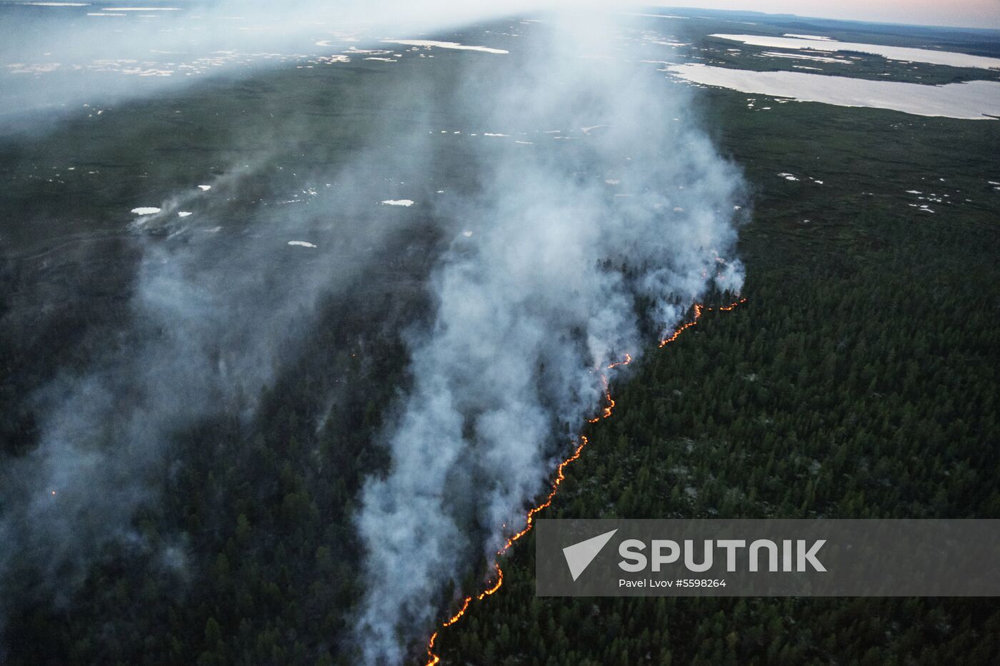 Fire in Murmansk Region