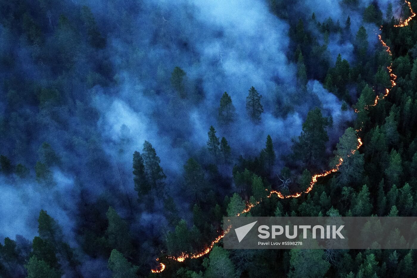 Fire in Murmansk Region