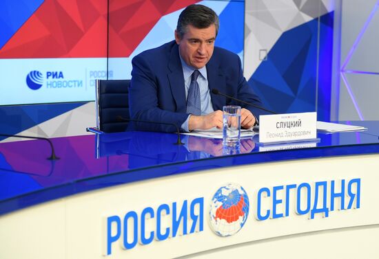 Press conference by Chair of the State Duma Committee for International Affairs Leonid Slutsky