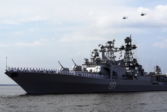Navy Day parade rehearsal