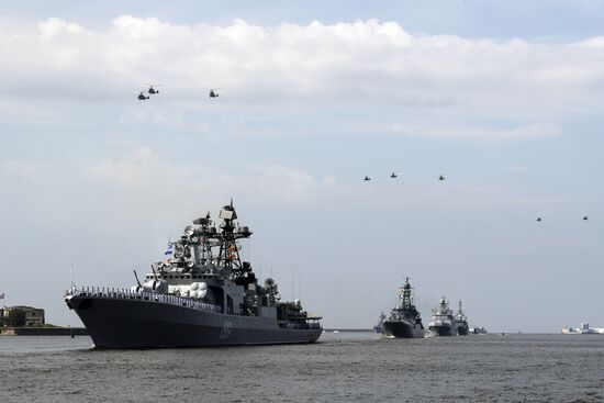 Navy Day parade rehearsal