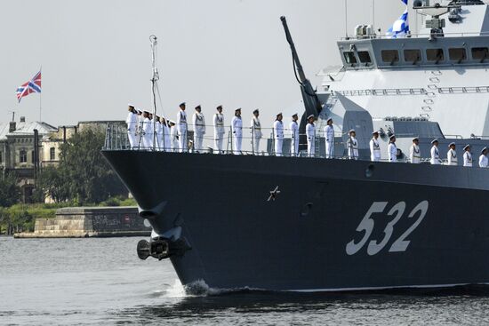 Navy Day parade rehearsal