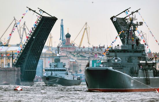 Navy Day parade rehearsal