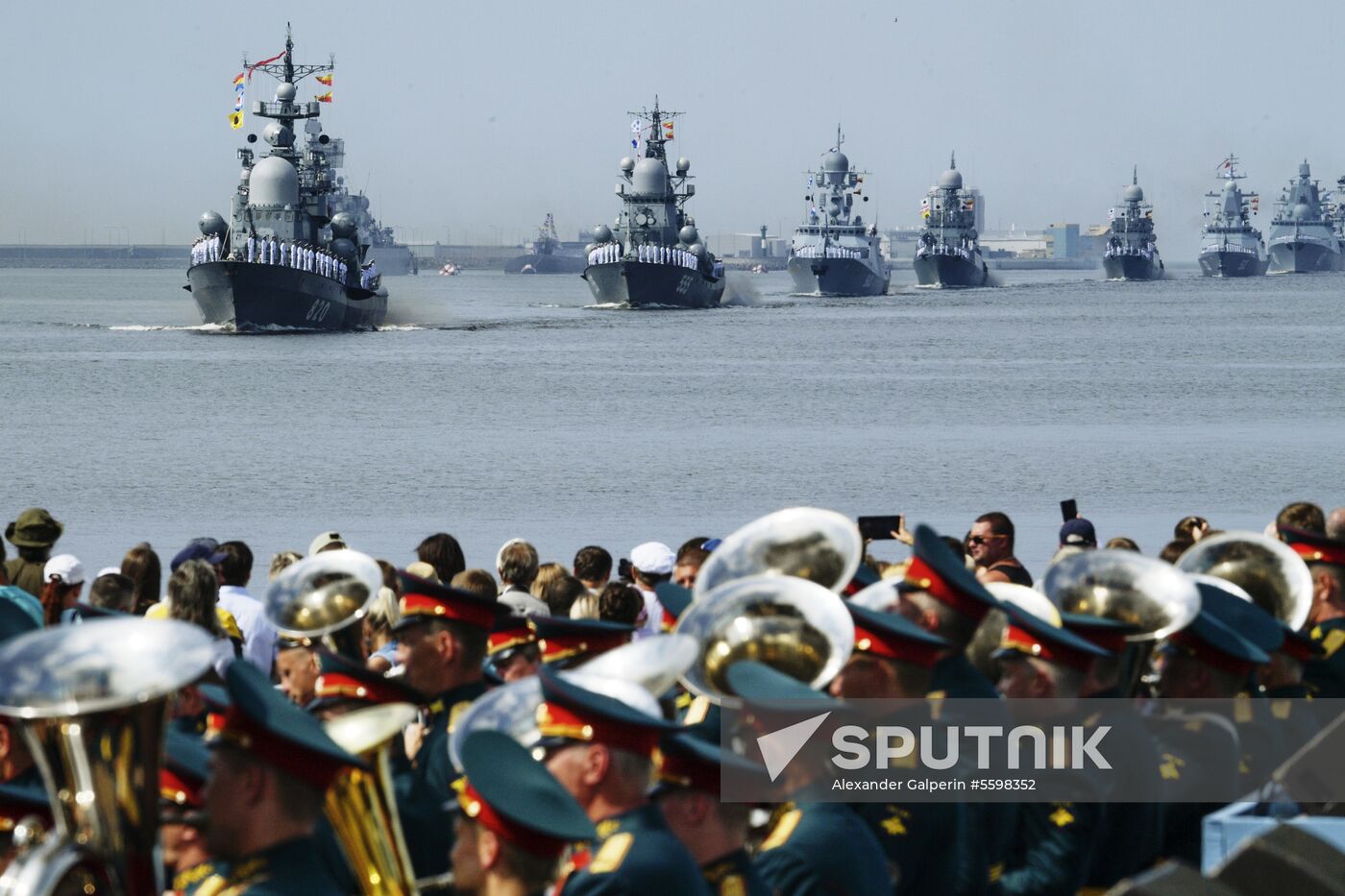 Navy Day parade rehearsal