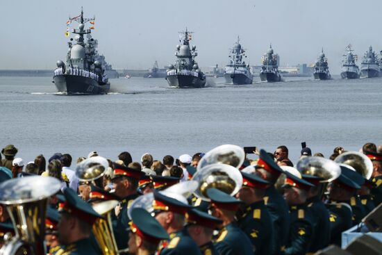 Navy Day parade rehearsal