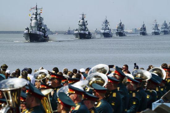 Navy Day parade rehearsal