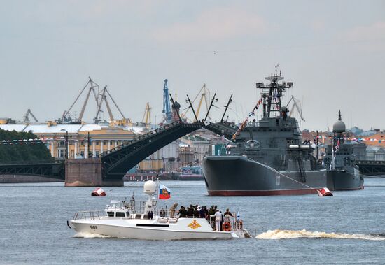 Navy Day parade rehearsal
