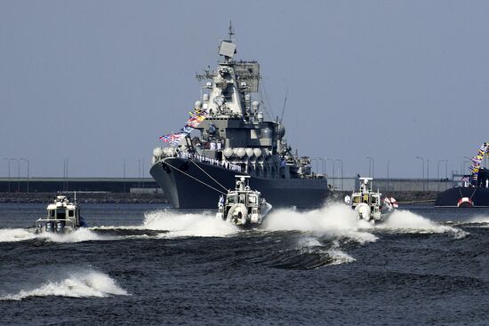 Navy Day parade rehearsal